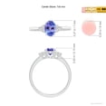 thumbnail image 4 of ANGARA Natural Solitaire Oval Tanzanite and Diamond Promise Ring in 14K White Gold for Women (Size-7x5mm) | December Birthstone, Birthday, Anniversary, Jewelry Gift for Women | Natural Tanzanite Ring, 4 of 9