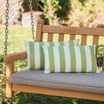thumbnail image 3 of Noble House Coronado Striped Rectangular Throw Pillow in Green (Set of 2), 3 of 15