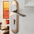 thumbnail image 3 of 2X Indoor Household Door Handle for Home with Security Lock Key Set Aluminum Alloy, 3 of 7