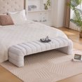 thumbnail image 2 of Modern Chenille Upholstered Armless Bed Bench 69.7 Inch Wide Multi-Purpose Storage Sofa for Living Room and Bedroom, 2 of 10