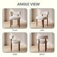 thumbnail image 6 of AFO Upholstered Dining Chairs Set of 2 with Solid Wood Legs, Mid-Century Modern Fabric Kitchen Chairs for Dining Room and Cafe, Beige, 6 of 12