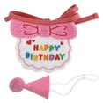 thumbnail image 1 of Baberos y sombreros para perros y gatos, bonitos sombreros para disfrazarse, babero, divertidos accesorios de fotografía, regalo para fiesta de cumpleaños, babero y sombrero rosa, 1 of 12