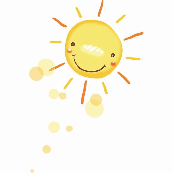 A set of smiling sun wall stickers Wall Sticker-Wall Decoration for living room bedroom office