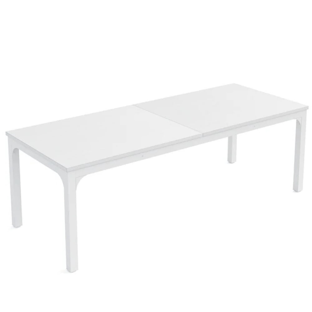 Dining Table, 78.7 in Long Rectangular Particle Board Table with Metal Legs, Seats 6-8, Industrial Style for Kitchen, Dining Room, Conference