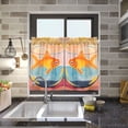 thumbnail image 4 of Yayeee Kitchen Curtains Tier Pair Light Filtering 27"x36" Rod Pocket Short Cafe Window Panel, Goldfish, 4 of 7