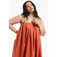 thumbnail image 5 of June & Vie Women's Plus Size Pleated Poplin Maxi Dress, 5 of 5