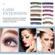 thumbnail image 2 of 6 pares de extensiones de pestañas postizas de colores con purpurina, suministros de maquillaje DIY para ojos, 2 of 8