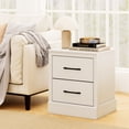 thumbnail image 5 of Gymax Set Of 2 18.5'' Farmhouse Nightstand w/2 Drawers Compact Size End Table Living Room, 5 of 10