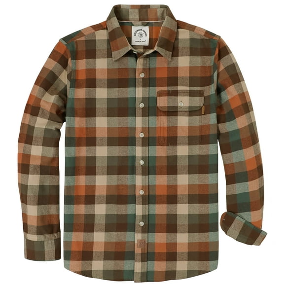 Dubinik®Mens Flannel Shirts Long Sleeve Flannel Shirt For Men Warm Casual Soft Cotton Button Down Plaid Mens Flannel Shirt