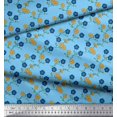 thumbnail image 2 of Soimoi polyester Crepe Fabric Leaves & Floral Decor Fabric Printed Yard 42 Inch Wide, 2 of 3