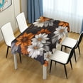 thumbnail image 4 of Yayeee Tablecloths 60" x 108" Rectangle Wrinkle Resistant Party Table Cover, Black Plaid Floral, 4 of 8