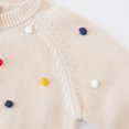 thumbnail image 5 of Coerni Girls Cardigan Sweaters Colorful Hairball Long Sleeve Knitted Outerwear Button-Up Cute Comfy Kids Fall Clothes, 5 of 9