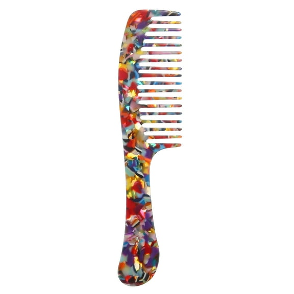 Unique Bargains Wide Tooth Comb Acetate Wide Comb for Curly Hair Thick Hair Wet Hair 6.89"x1.57" Assorted Color