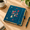 Deep Blue-Square-Dotted, variant on Green Square-Dotted 8x8 Inch Hardcover Journal Notebook with 160 Pages