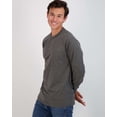 thumbnail image 2 of Real Essentials 3 Pack: Men's Cotton Performance Long Sleeve Crew Neck Pocket T-Shirt Athletic Top (Available in Big & Tall), 2 of 5