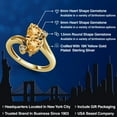 thumbnail image 2 of Gem Stone King 18K Yellow Gold Plated Silver Yellow Citrine and White Lab Grown Diamond Ring for Women (1.33 Cttw, Heart Shape 6MM, Gemstone November Birthstone, Available in Size 5, 6, 7, 8, 9), 2 of 6