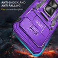 thumbnail image 2 of KOMI for Google Pixel 9a Case with Screen Protector and with Camera Cover, 360°Military Grade Rotatable Kickstand (Heavy Duty) Shockproof Protective, Case for Google Pixel 9a Purple, 2 of 5