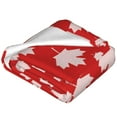 thumbnail image 4 of Bingfone Maple Leaves Print Flannel Fleece Blanket Throw Blanket For Bed,Sofa,Couch,Travel,Camping(50"X40"), 4 of 9