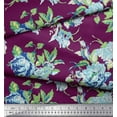 thumbnail image 2 of Soimoi Cotton Duck Fabric Leaves & Floral Artistic Fabric Prints by Yard 56 Inch Wide, 2 of 3
