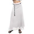 thumbnail image 4 of Amazhiyu Women's 100% Linen A-line Maxi Skirt with Matching Belt Summer Casual, 4 of 6
