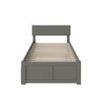 thumbnail image 3 of Orlando Twin Extra Long Bed with Footboard and Twin Extra Long Trundle in Grey, 3 of 8