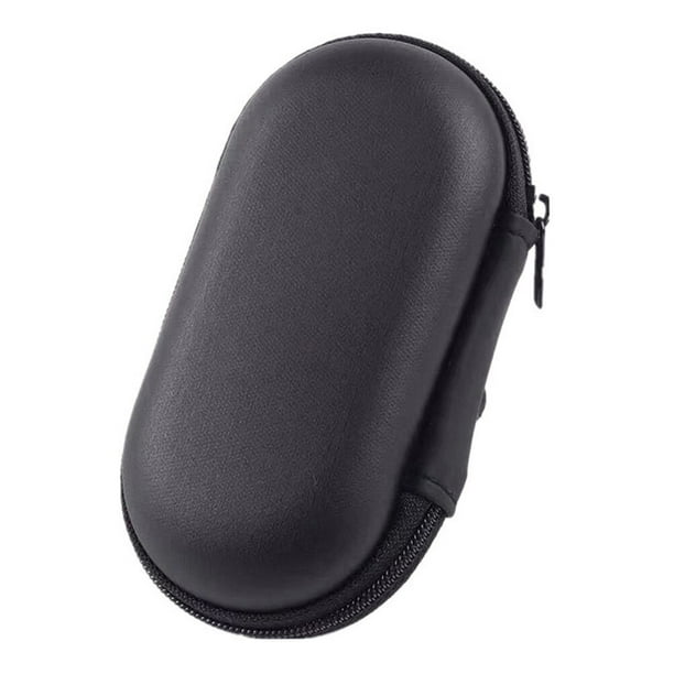 GOOHOCHY Bolsa de almacenamiento para auriculares EVA resistente a la presión, con cremallera, 10 unidades (negra)