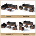 thumbnail image 6 of Noelse 7 Pieces Outdoor Patio Furniture Set, Wicker Sectional Sofa Set Sectional Conversation Sets with Cushions and Coffee Table for Garden, Balcony, Porch, Black, 6 of 9