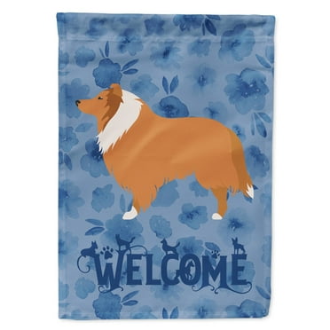 Collie Dog Welcome Garden Flag