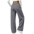 thumbnail image 5 of Maplenight Wide Leg Sweatpants for Women Drawstring Elastic Waist Palazzo Pants Side Pockets Lightweight Travel Casual Trousers, 5 of 7