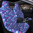 thumbnail image 2 of Uemuo blue Skull purple flower Pattern Car Seat Covers for Front Seats Waterproof Seat Covers for Cars, Universal Auto Front Seats Protector Fits for Car-, 2 of 6