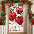 thumbnail image 5 of Red White Theme Love Welcome Banner Heart Pattern Romantic Display Gnome Design LOVE Letter Heart Backdrop for Valentine's Day Party Romantic Gathering Welcome Event, 5 of 9