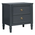 thumbnail image 3 of Furniture of America Maui Modern French 2-Drawer Adult Nightstand, Blue, 3 of 17