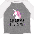 thumbnail image 4 of Inktastic My Mema Loves Me Girl Unicorn Girls Long Sleeve Baby Bodysuit, 4 of 5