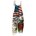 thumbnail image 3 of Spring Summer Plus Size Boho Overalls for Women Hippie Cloth Floral Printed Jumpsuits Spaghetti Strap Rompers, 3 of 6
