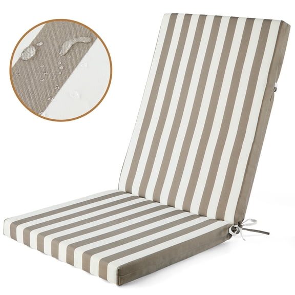 MOONORAH Outdoor Chair Cushions, Patio Seat Cushions Outdoor Chair Pads, 42"L x 18"W Rectangle Waterproof Outdoor Chair Cushion Garden Sofa Couch Chair Pads, Premium Comfortable, Striped
