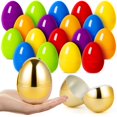 thumbnail image 1 of Huevos de Pascua V-Opitos, grandes, rellenables, de plástico, 9 cm, 38 unidades, 7 colores, 1 of 7