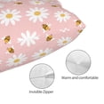 thumbnail image 3 of Yiaed Daisy And Bee Print Brushed Microfiber Envelope Pillowcases, Standard,Envelope Closure Pillow Cases(No pillow core)-16"x24", 3 of 6