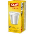Glad Small Trash Bags, 4 Gallon, 30 Bags (Twist Tie)