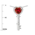 thumbnail image 3 of Star K � Key to My Heart Pendant Necklace with Created Ruby, 3 of 9