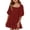 Deep Red, variant on CCRFTGI Summer Dresses for Kids Girls Size 10-12 Casual Dress Tie Backless Square Neck Ruffle Birthday A-Line Mini Dress Navy 11-12 Years