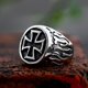 thumbnail image 5 of Qarigey Anillo de acero de titanio ligero estilo Retro religión anillos de dedo negro Color sólido impermeable tamaño pequeño joyería hombres regalo Ropa, zapatos y accesorios Miscelánea Talla 9 Qarigey AP014442-03, 5 of 6