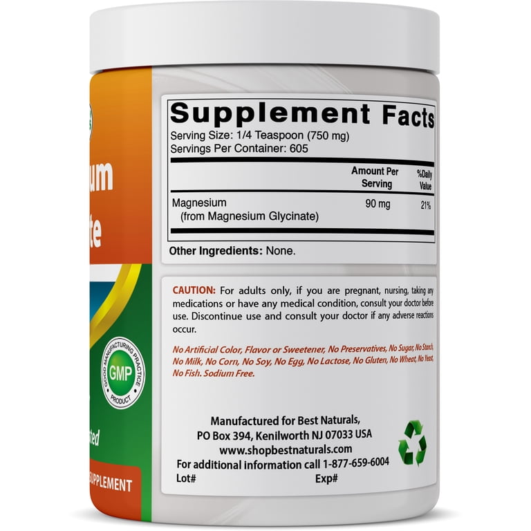Complément Alimentaire Magnesium Glycinate Complex 4 En 1 - 1000mg Par Dose - 90 Gélules