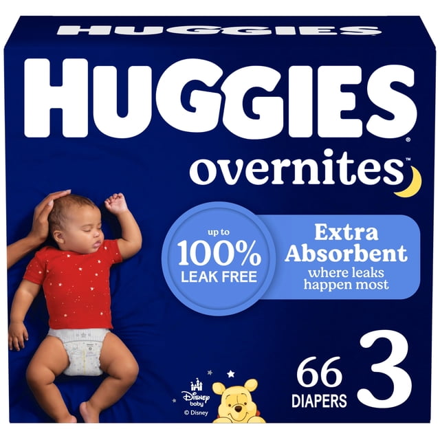 Pañales de noche Huggies Overnites talla 3 (7-13 kg) 66 unidades