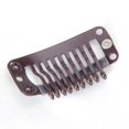 thumbnail image 4 of Clips de acero con reverso de goma para extensiones de cabello (31 x 16 mm), color marrón, 4 of 8