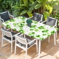 thumbnail image 2 of St. Patrick's Day Table Cloths for 3 Foot Rectangle Tables, Watercolor Lucky Shamrock Polka Dots Green Patio Waterproof Elastic Fitted Tablecloths, Washable Rectangular Table Cover for Camping, 2 of 8