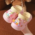 thumbnail image 5 of KPOPLK Toddler Clogs Boys Girls Slides Sandals Little Kids Summer Water Shoes Slippers for Beach Pool Garden Size 6,Pink, 5 of 6