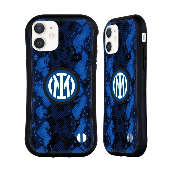 Head Case Designs Officially Licensed Inter Milan 2021/22 Crest Kit Home Hybrid Case Compatible with Apple iPhone 12 Mini
