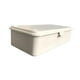 thumbnail image 2 of Caja de almacenamiento de hierro vacía con tapa, organizador de notas para manualidades. Blanco, 2 of 9