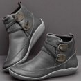 thumbnail image 2 of Women's Vintage Ankle Boots, Ankle Boots for Women Fashion Lace Up Booties Casual Side Zipper Booties Cozy Walking Flat Shoes for Spring Fall Winter Outdoor Walking Boots, 2 of 5