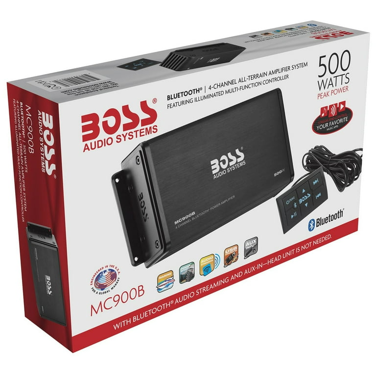 ❤️最安値更新❤️BOSSオーディオMC900B✨防水Bluetoothアンプ✨ BOSS 500W 防水マリンオーディオ Bluetooth アンプ マリンデッキ 水上